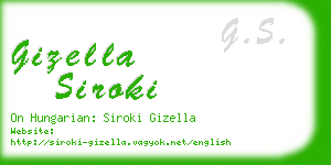 gizella siroki business card